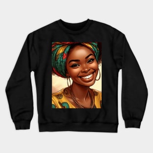Harmonie Culturelle : La Femme Africaine en Couleurs Resplendissantes Crewneck Sweatshirt